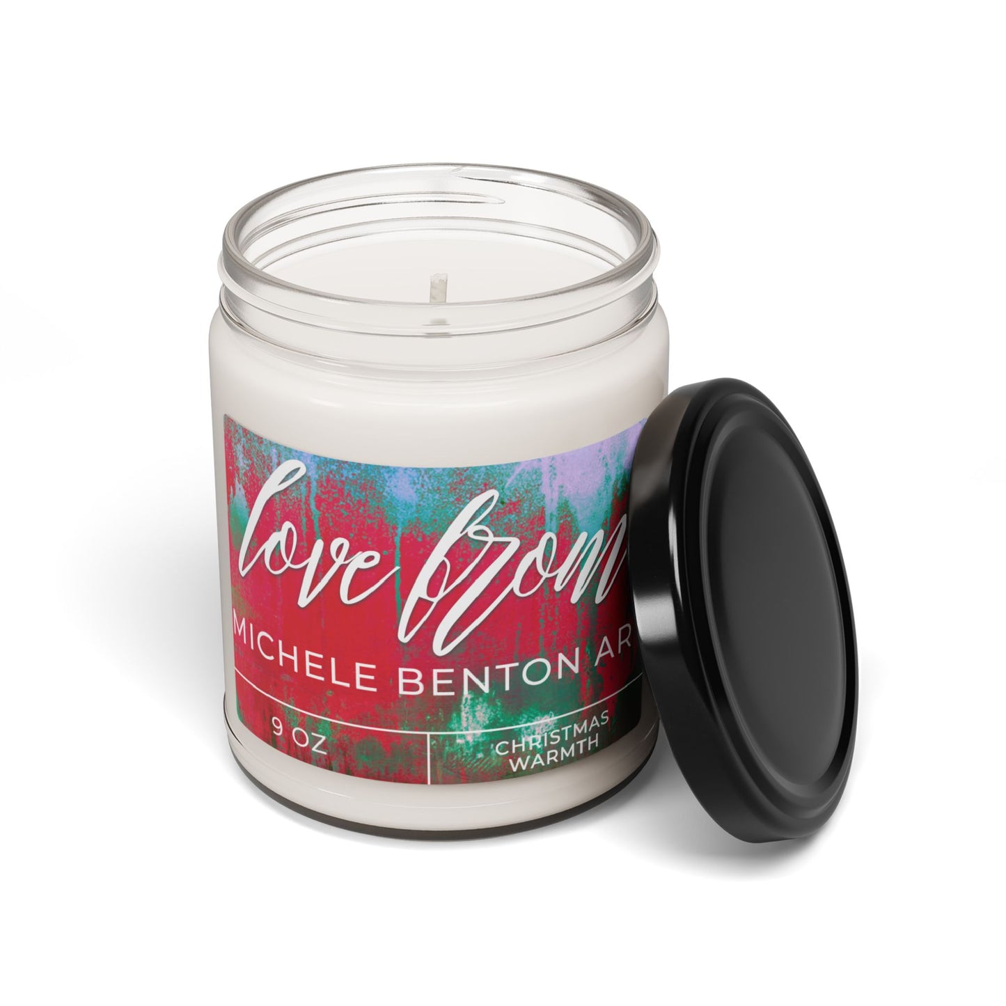 Love From Michele Benton Art Christmas Warmth Scented Soy Candle, 9oz