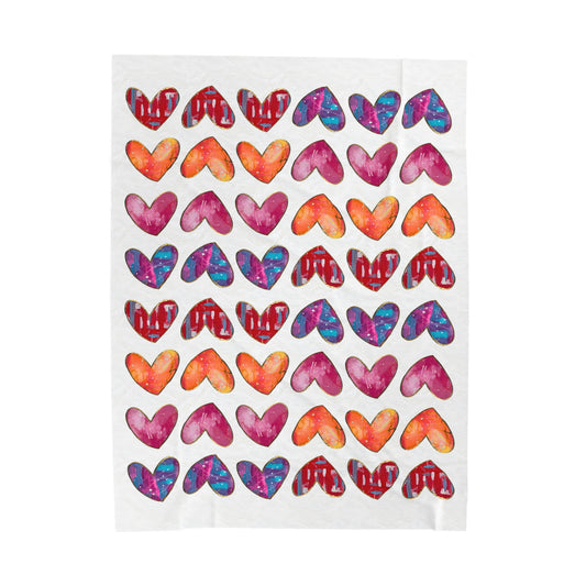 Have a HeART Velveteen Plush Blanket