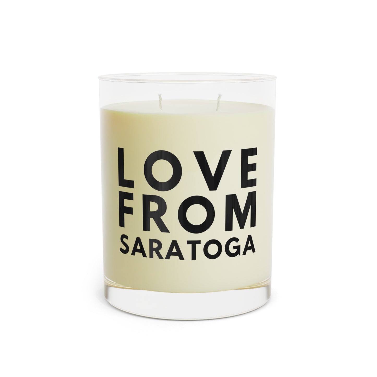 Love From Saratoga Scented Candle - Full Glass, 11oz