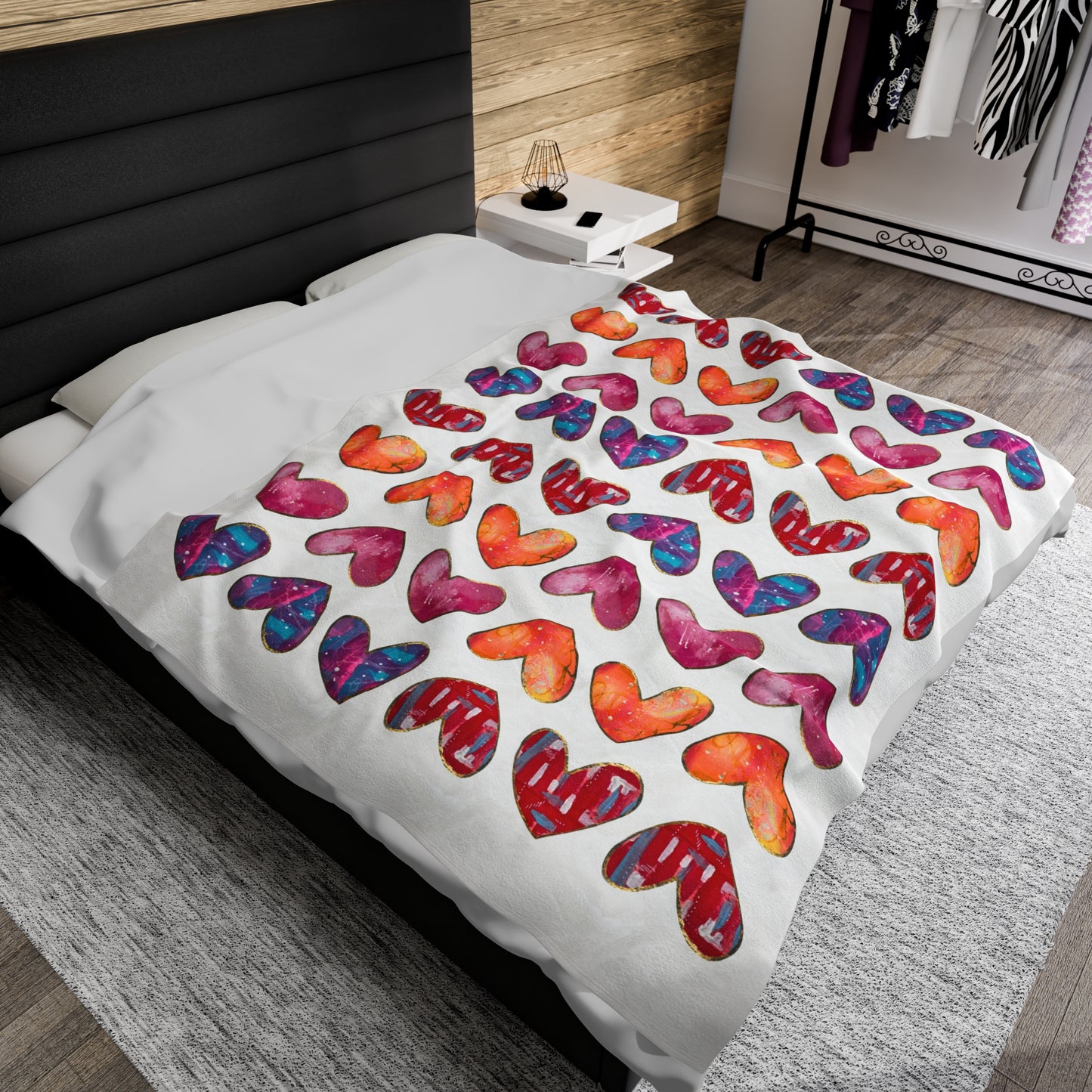 Have a HeART Velveteen Plush Blanket