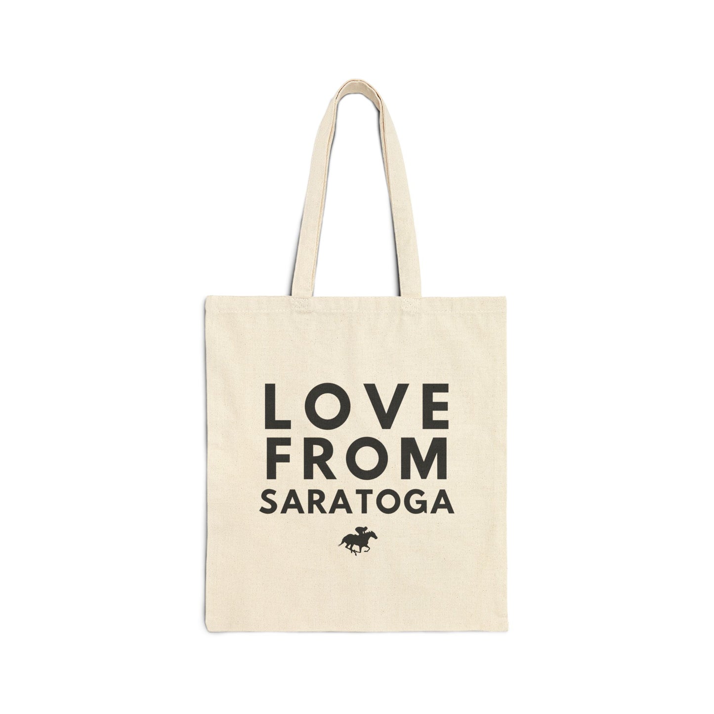 Saratoga Love Cotton Canvas Tote Bag - Eco-Friendly Shopping Tote