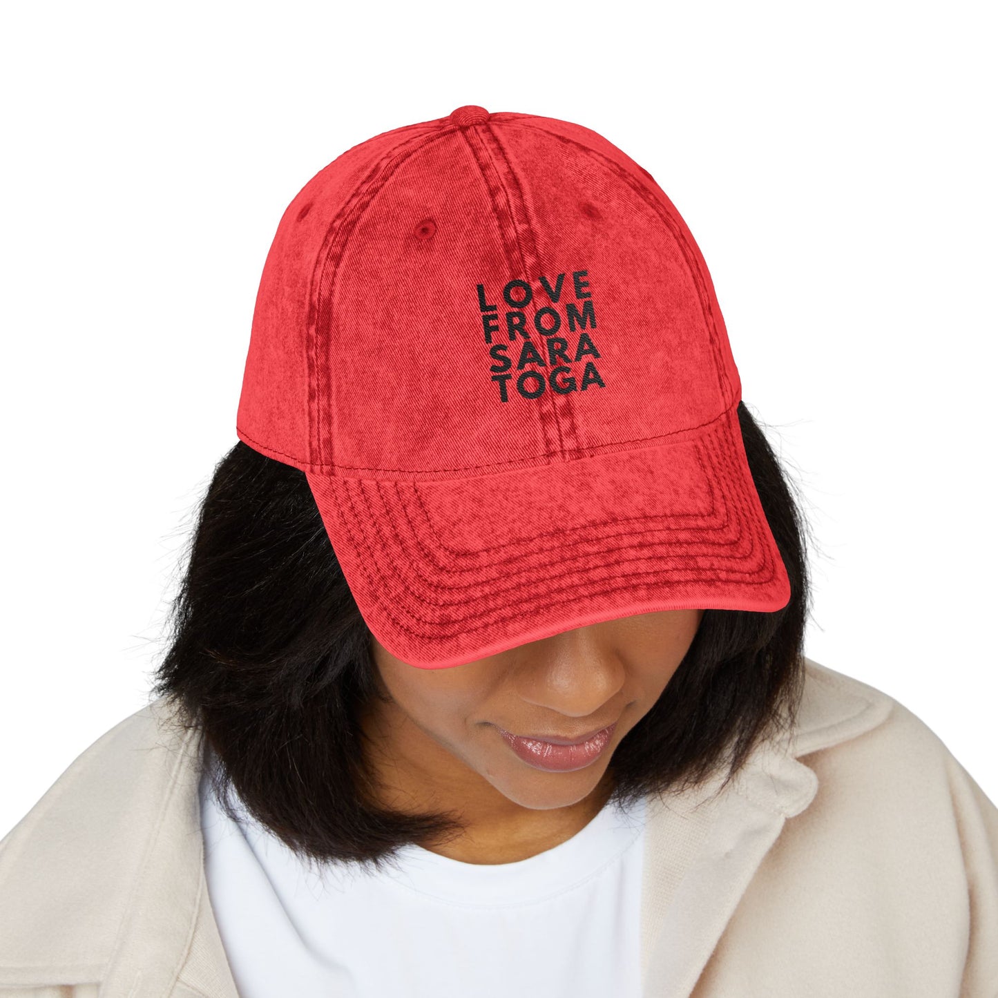 LOVE FROM SARATOGA Vintage Cap (Embroidery)
