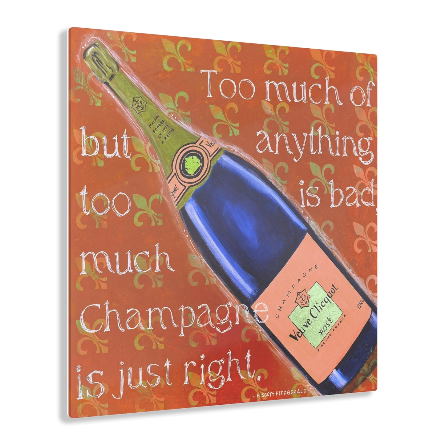 Too Much Champagne Acrylic Prints (citrus)
