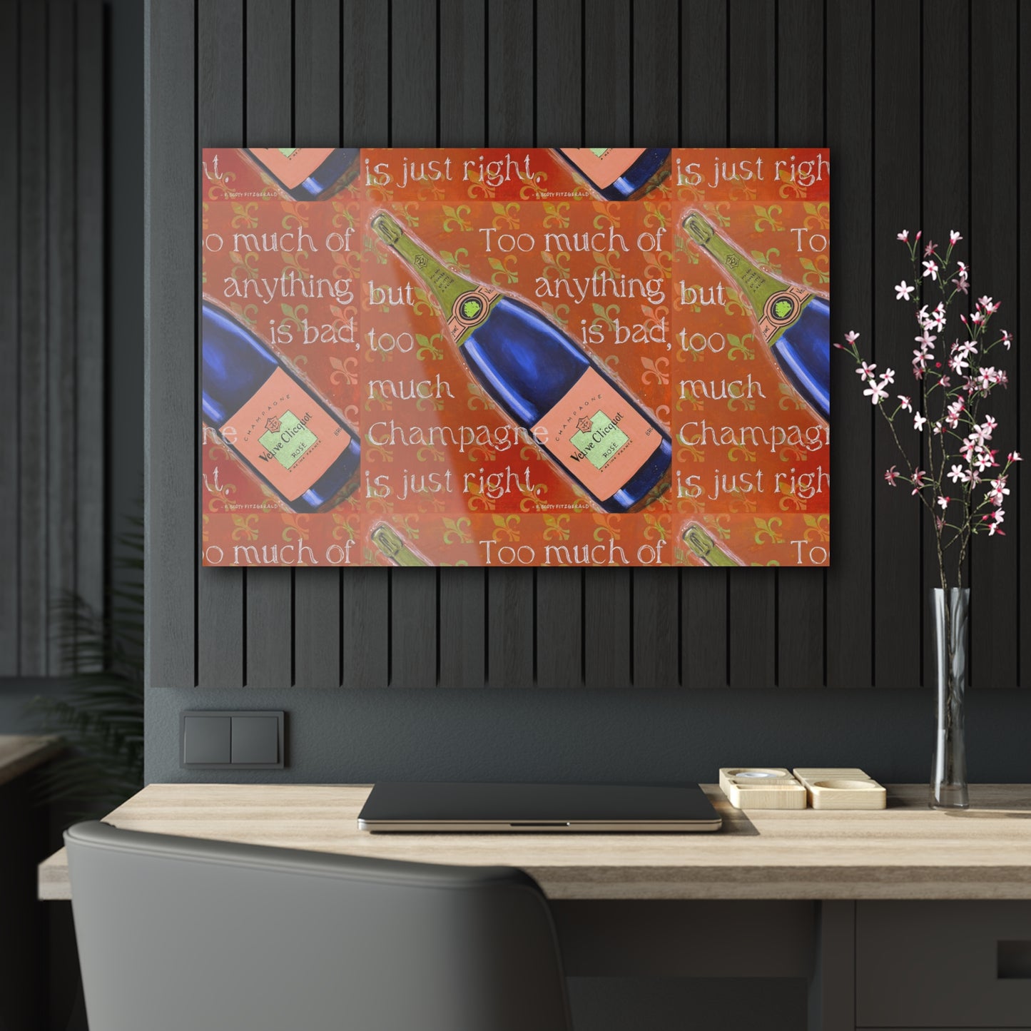 Too Much Champagne Acrylic Prints (citrus)