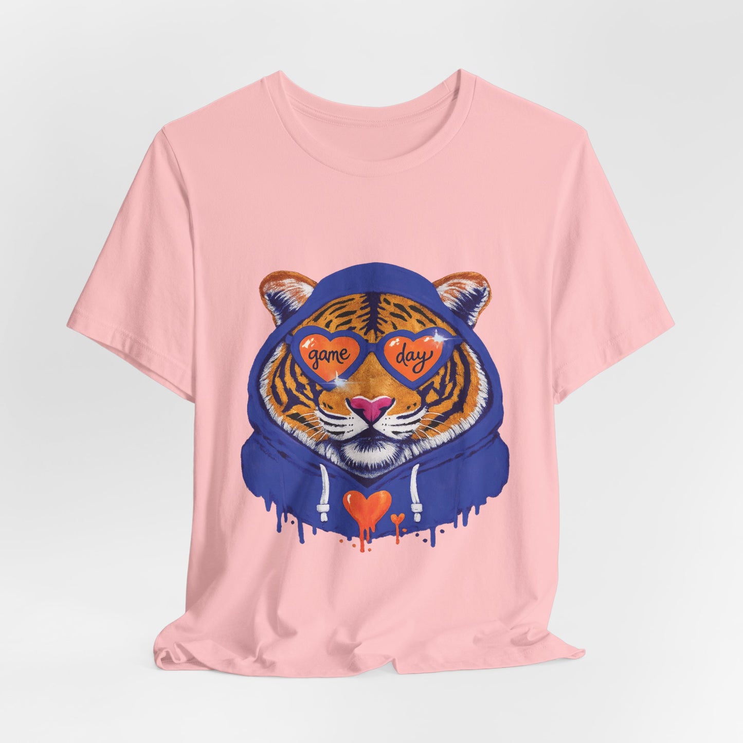 Game Day Hoodie + Sunglasses Tiger Jersey Short Sleeve Tee Blue + Orange
