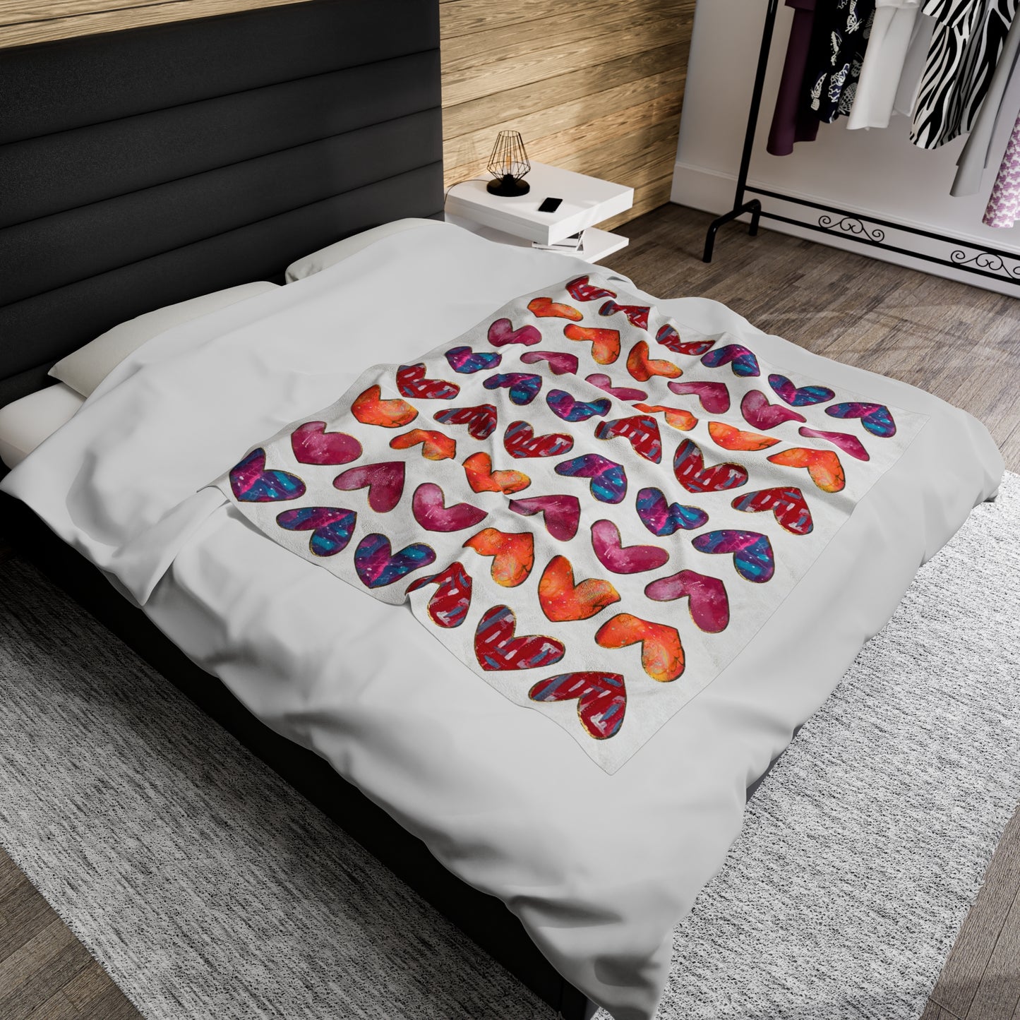 Have a HeART Velveteen Plush Blanket