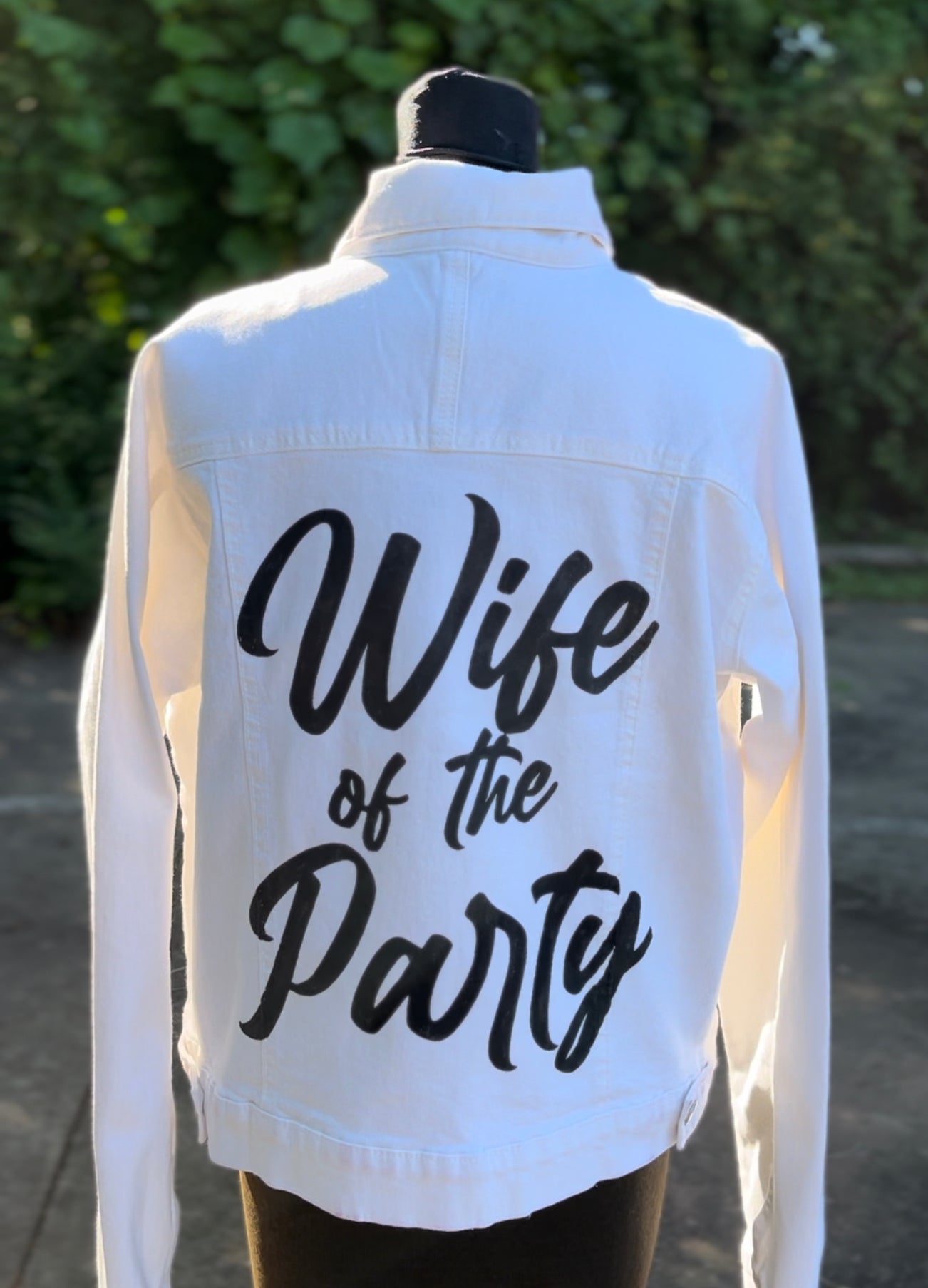 Personalized Wife of the Party Hand Painted Wedding Jacket