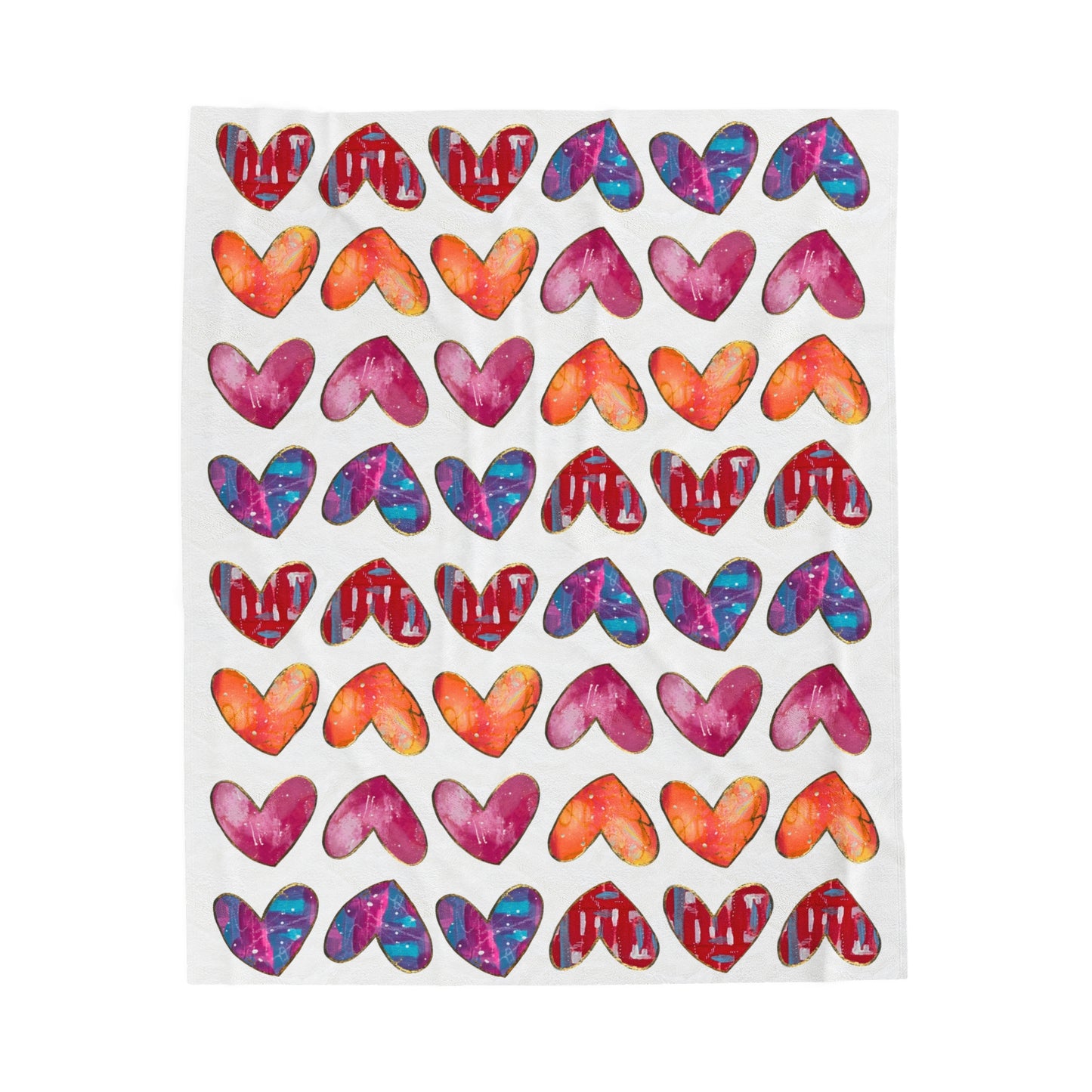 Have a HeART Velveteen Plush Blanket