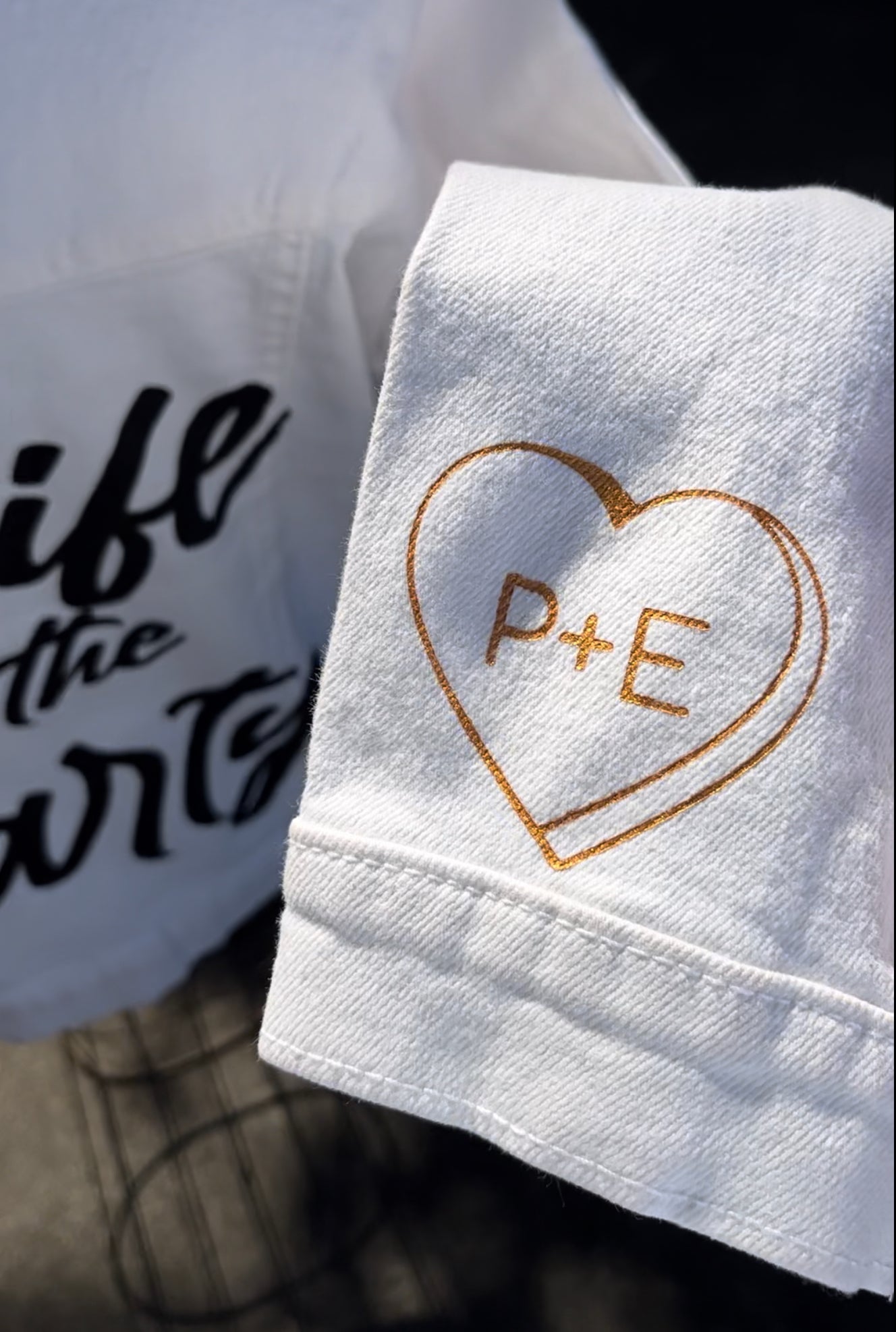 Personalized Wife of the Party Hand Painted Wedding Jacket