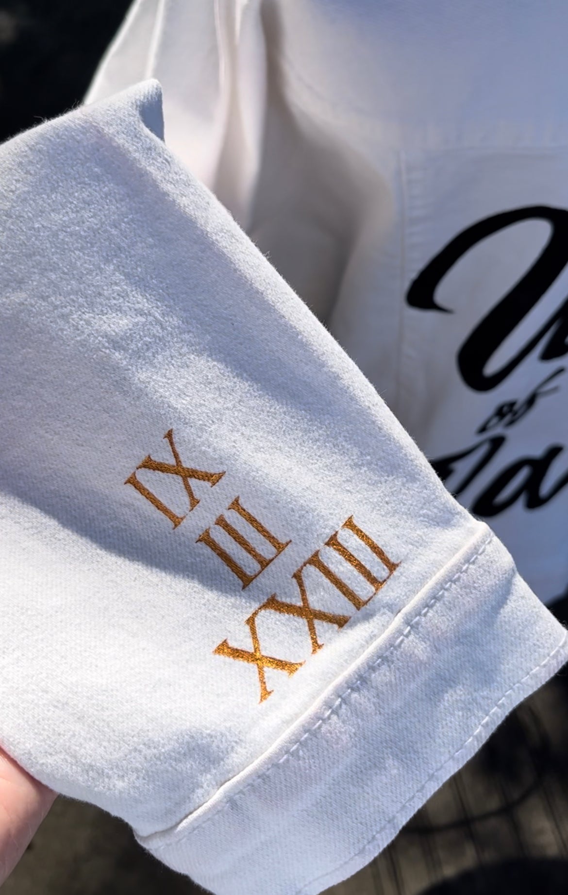 Personalized Wife of the Party Hand Painted Wedding Jacket