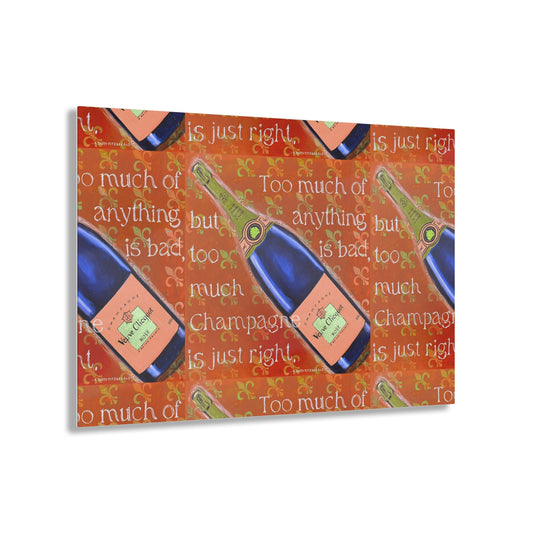 Too Much Champagne Acrylic Prints (citrus)