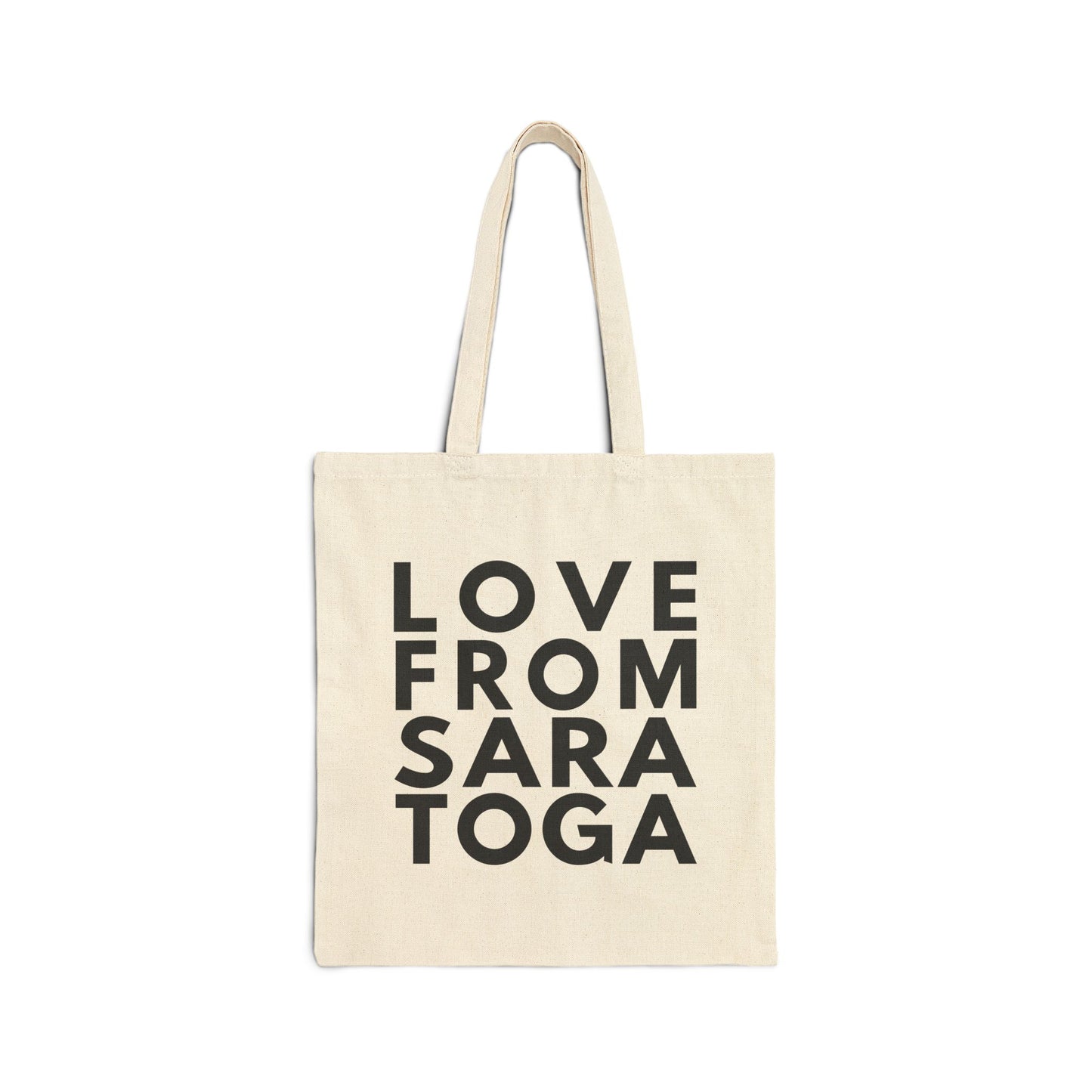 Copy of Saratoga Love Cotton Canvas Tote Bag - Eco-Friendly Shopping Tote