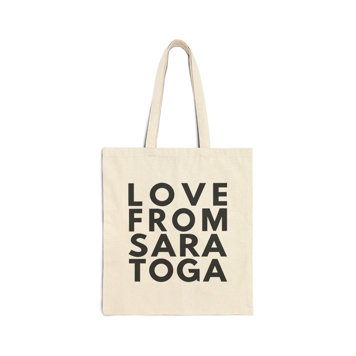 Copy of Saratoga Love Cotton Canvas Tote Bag - Eco-Friendly Shopping Tote