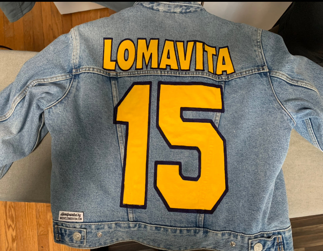 Name & Number or Simple Lettering Hand Painted Jacket