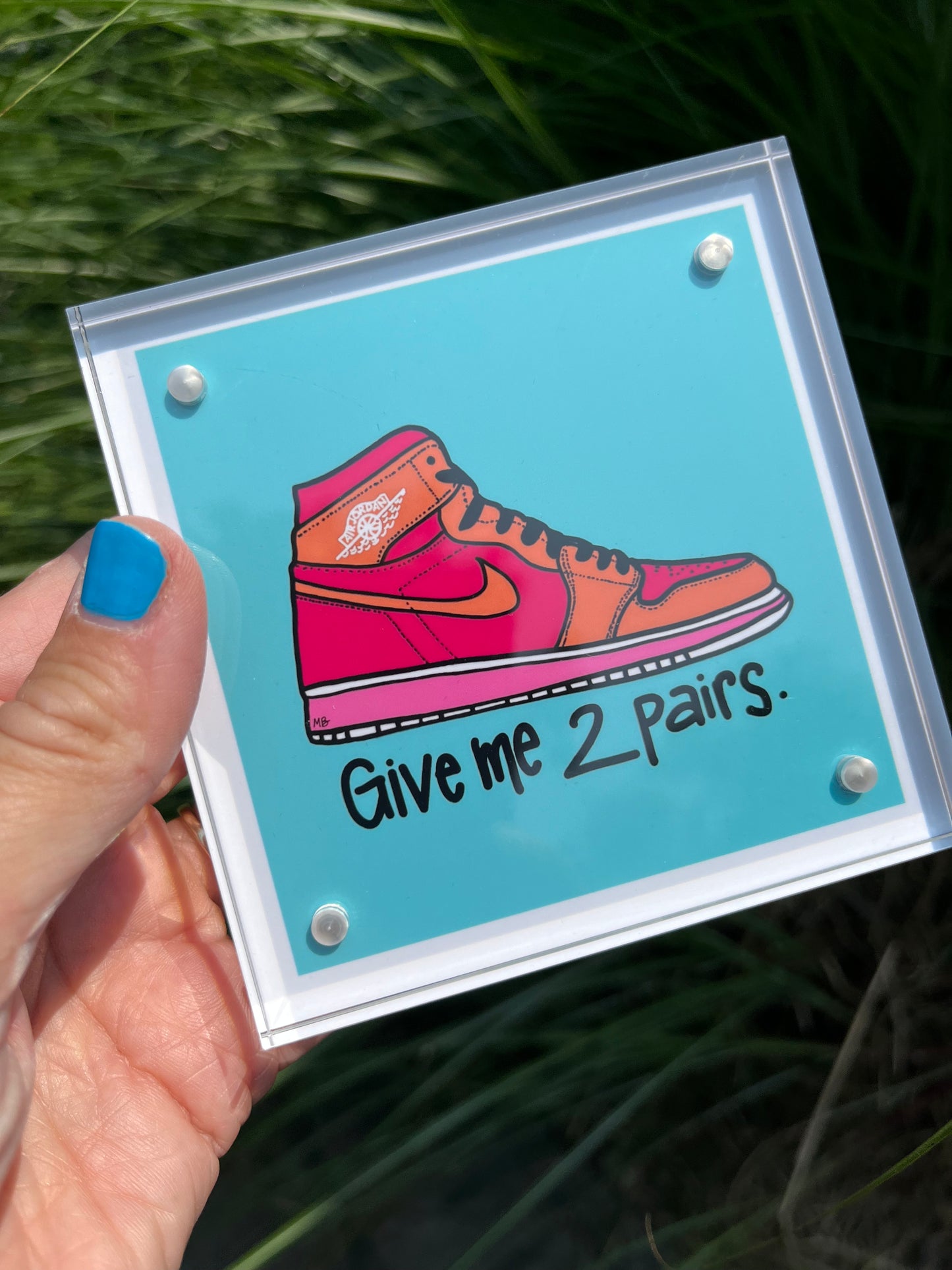 Give Me 2 Pairs Framed Mini Print