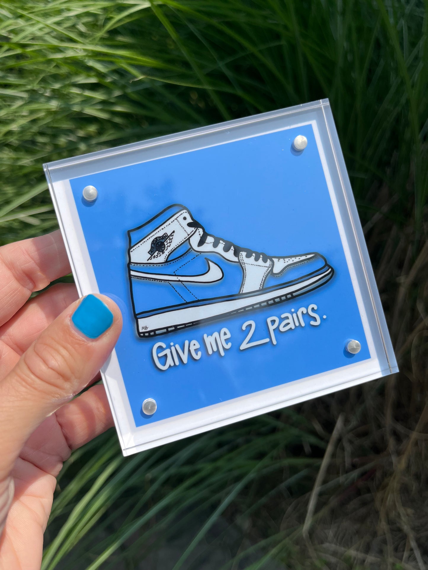 Give Me 2 Pairs Framed Mini Print