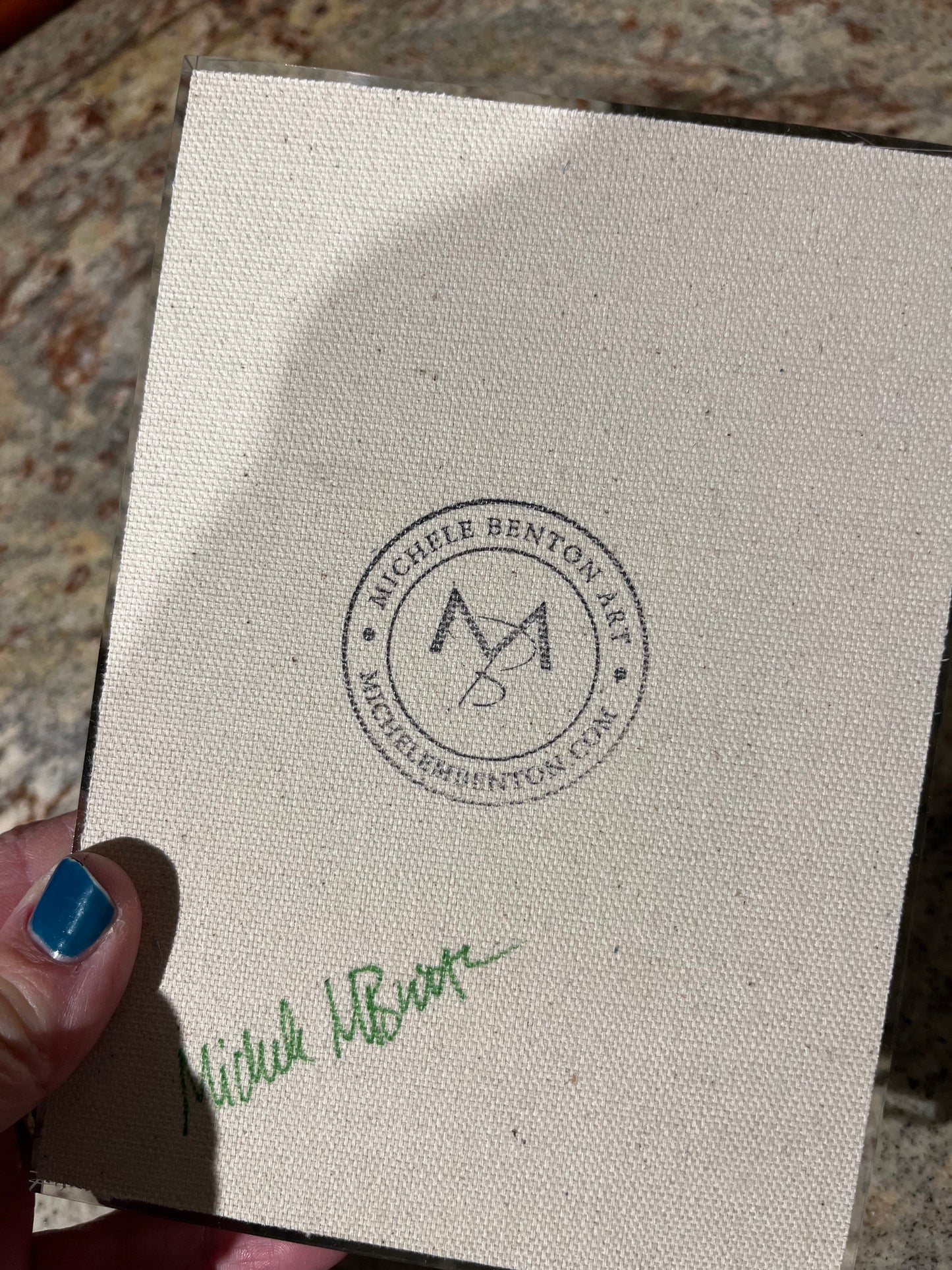 Original Abstract Painting in 5”x7” Acrylic Frame