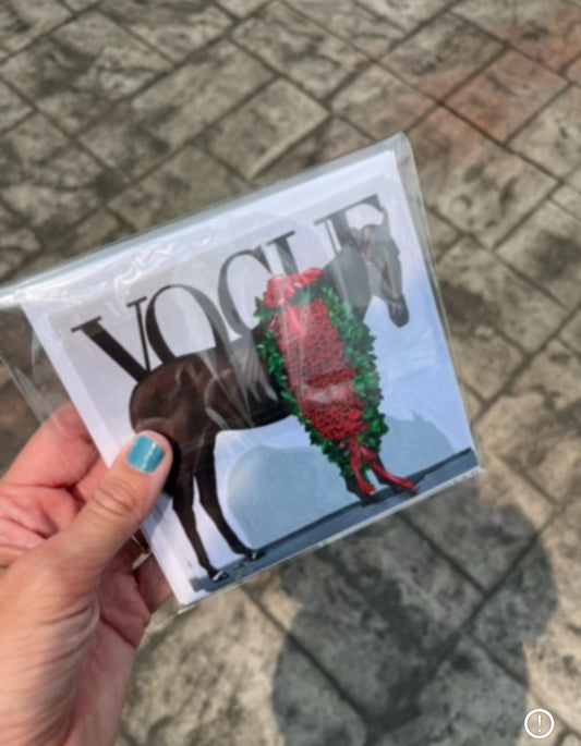 Flat 5x5 Notecards Pack of 5- American Pharoah Vogue Cover