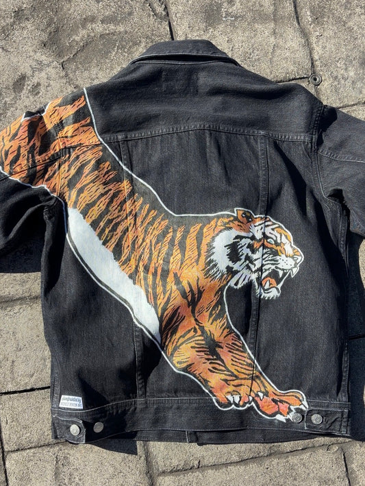Ready to Ship! Hand Painted Tiger Jacket