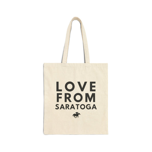 Saratoga Love Cotton Canvas Tote Bag - Eco-Friendly Shopping Tote