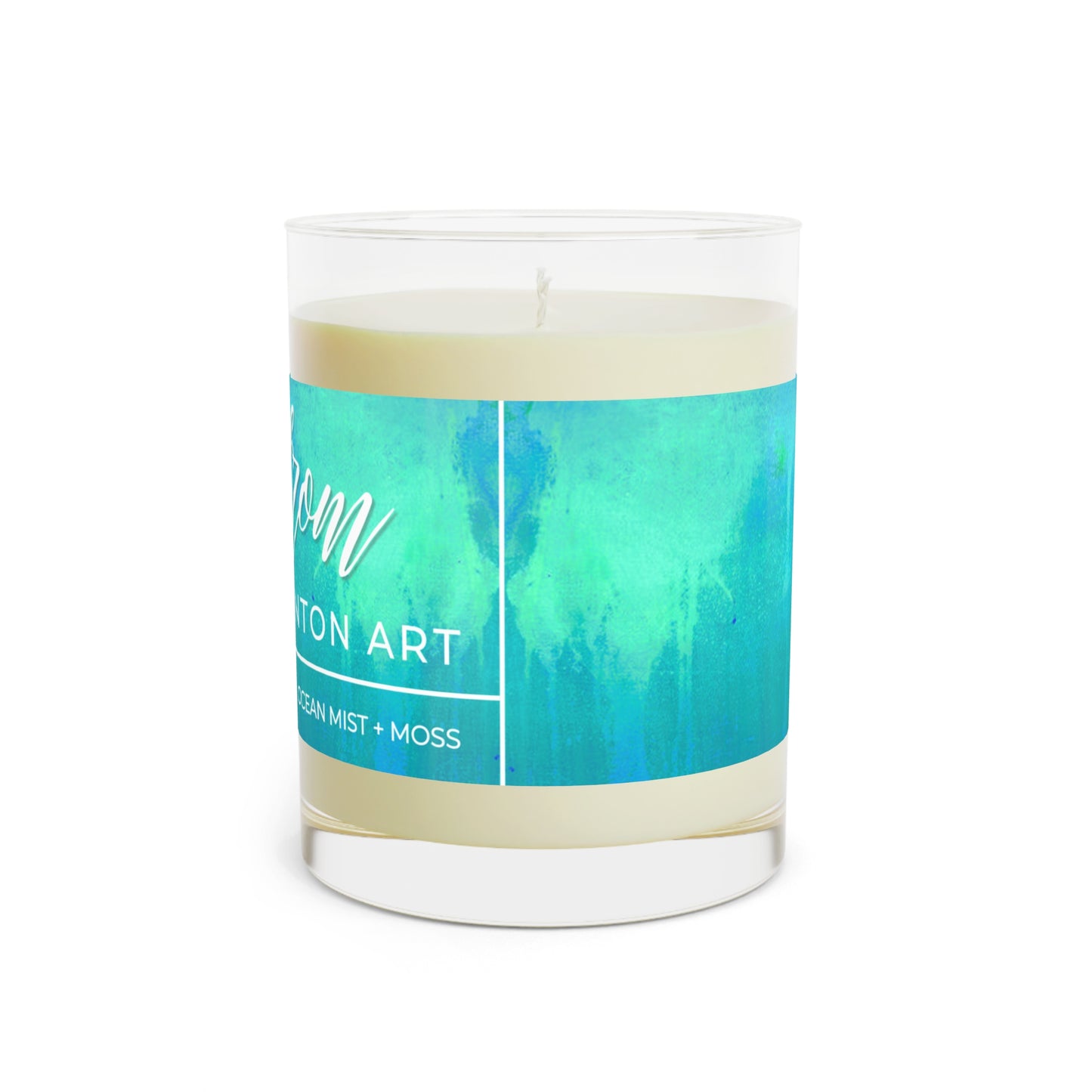 Love From Michele Benton Art Ocean Mist + Moss Scented Candle - Full Glass, 11oz