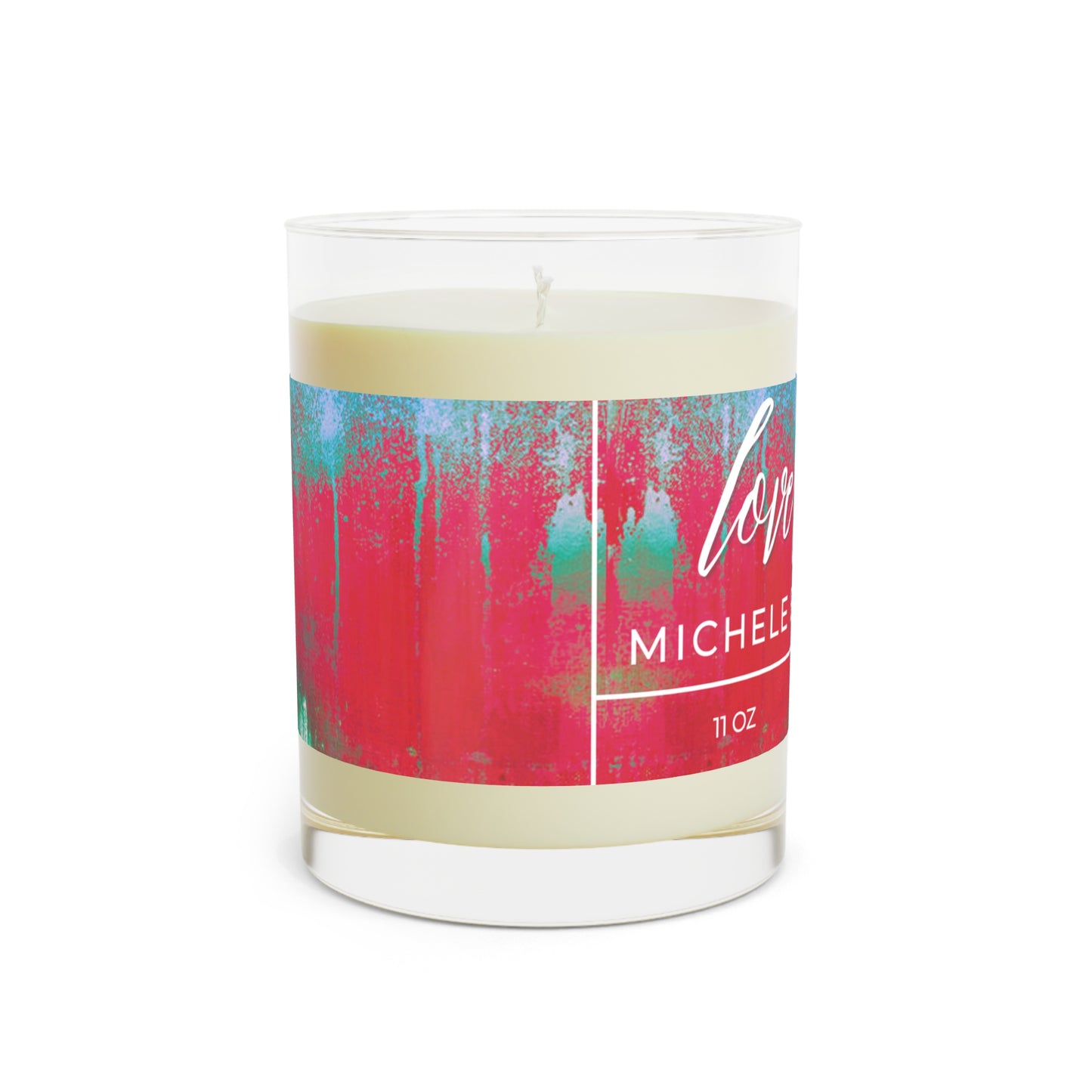 Love From Michele Benton Art White Tea + Fig Scented Candle - Full Glass, 11oz