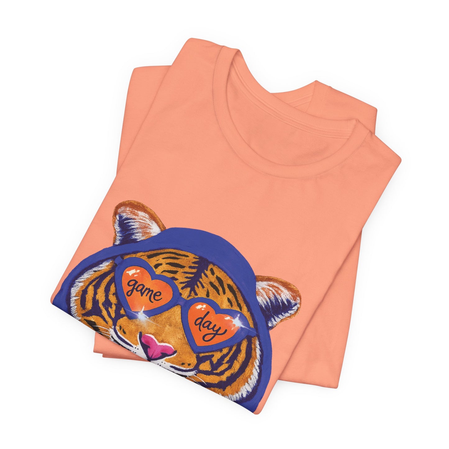 Game Day Hoodie + Sunglasses Tiger Jersey Short Sleeve Tee Blue + Orange