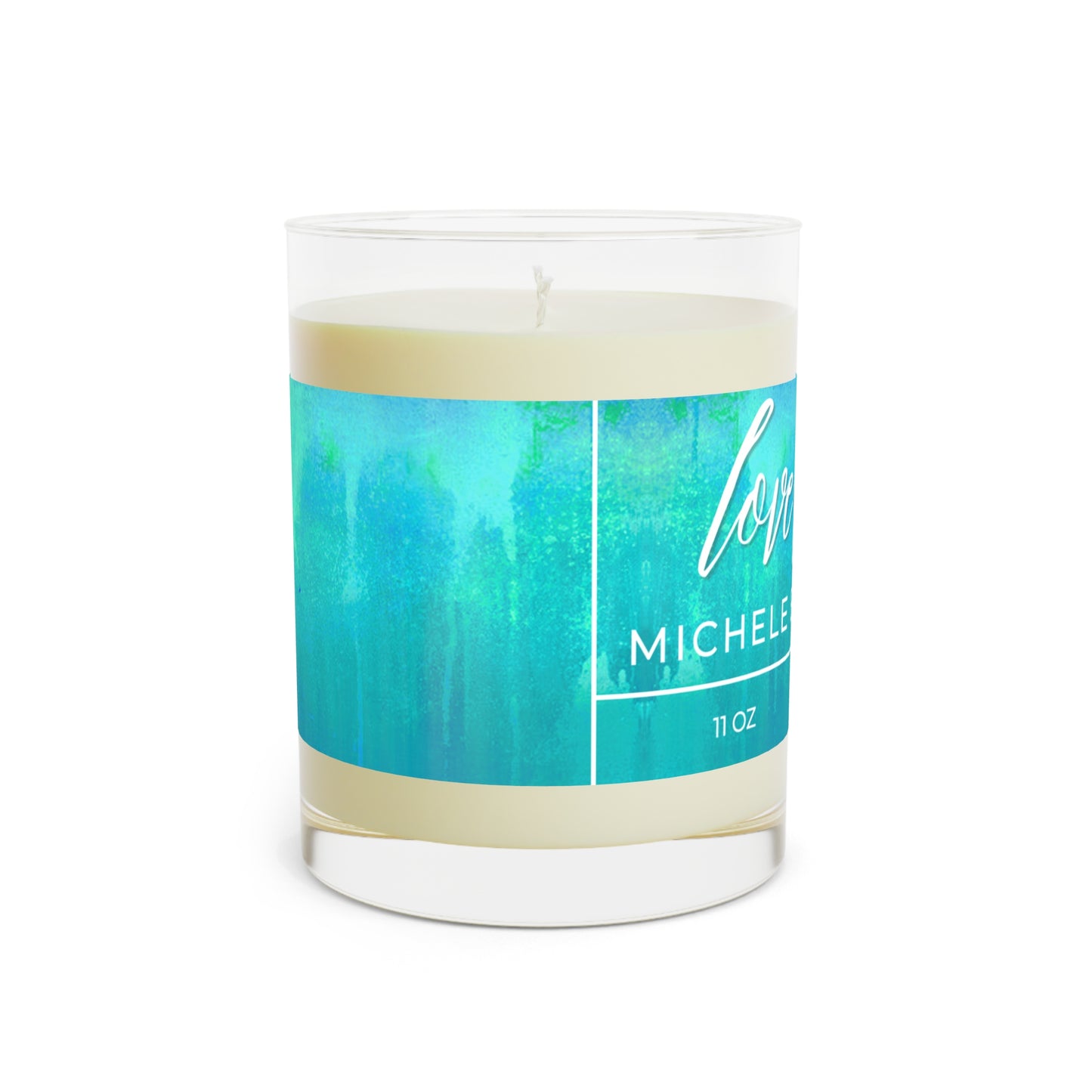 Love From Michele Benton Art Ocean Mist + Moss Scented Candle - Full Glass, 11oz