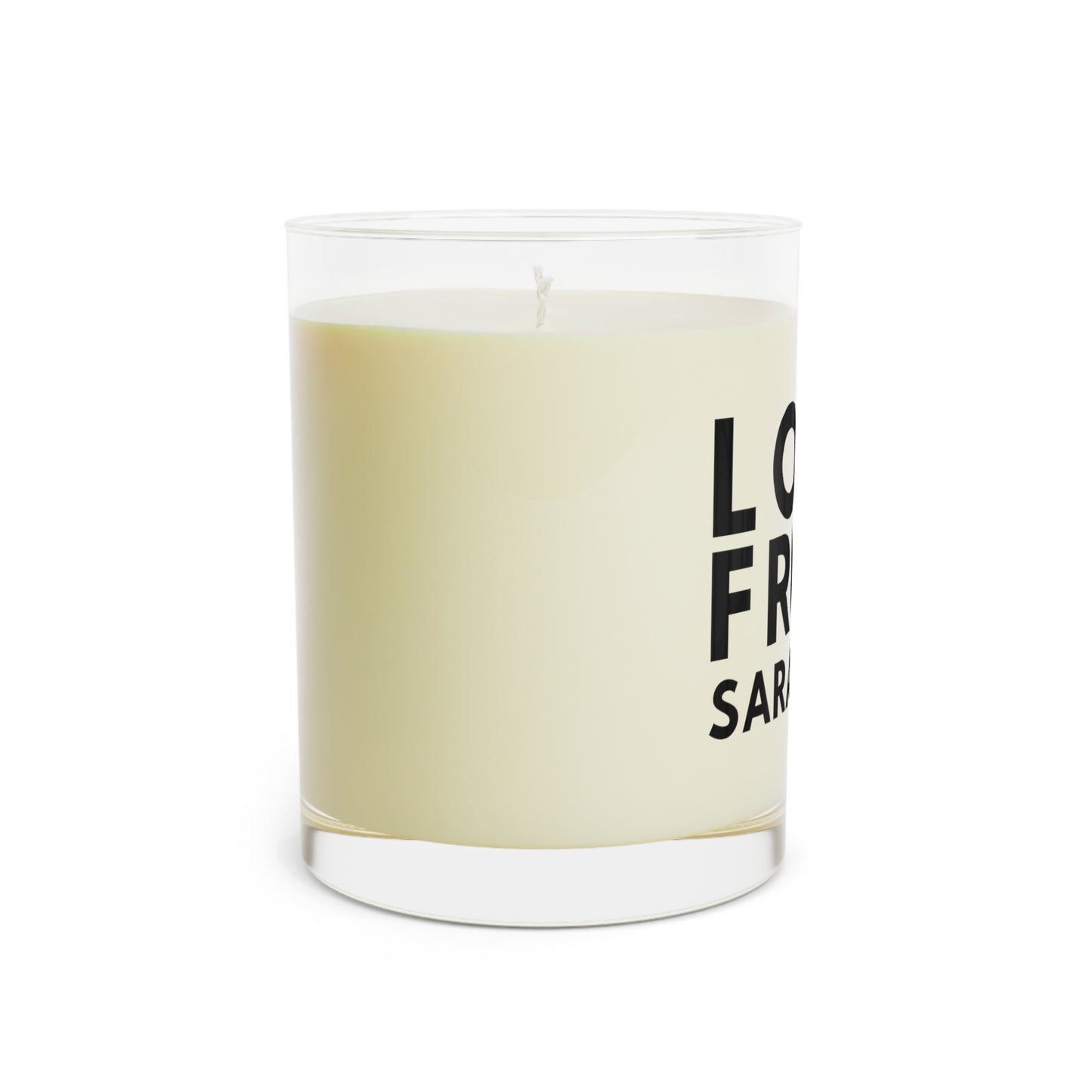 Love From Saratoga Art White Tea + Fig Scented Candle - Full Glass, 11oz