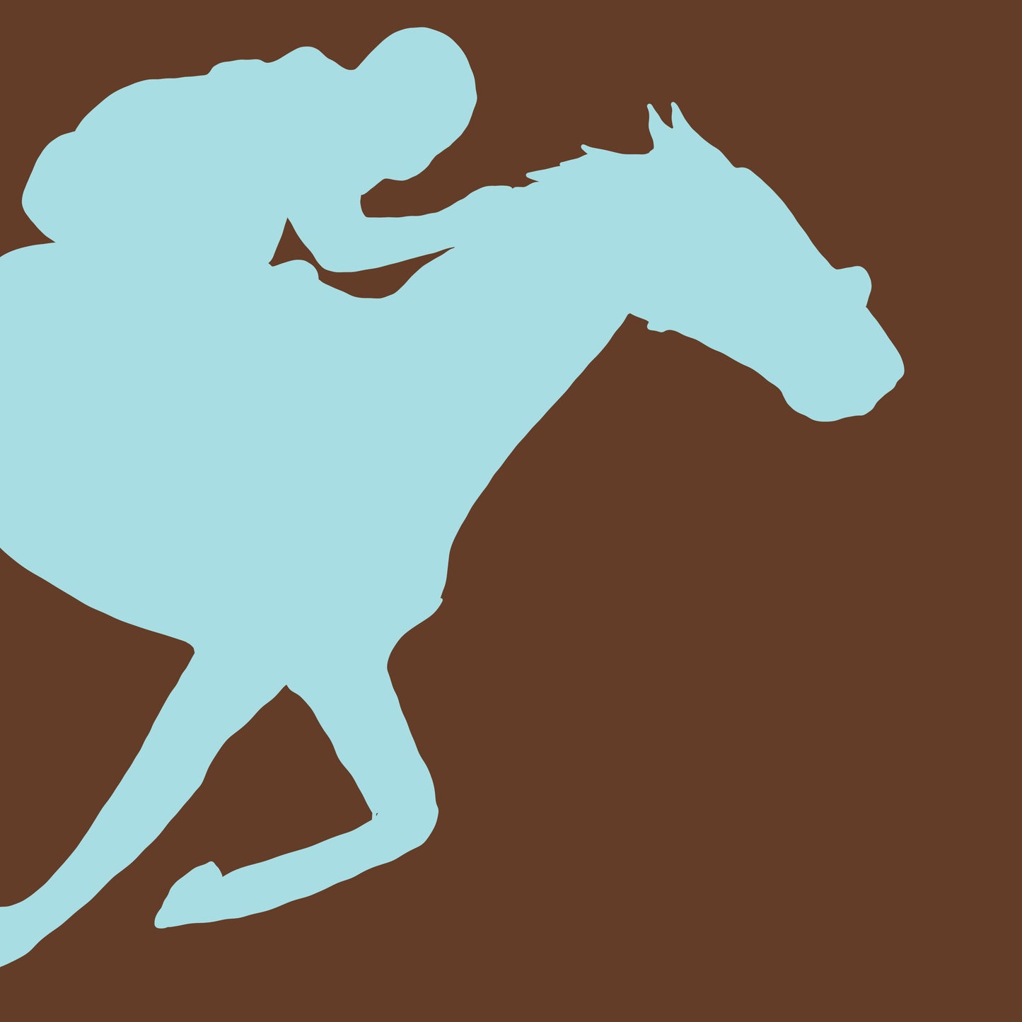 Race Horse Victory Silhouettes Prints