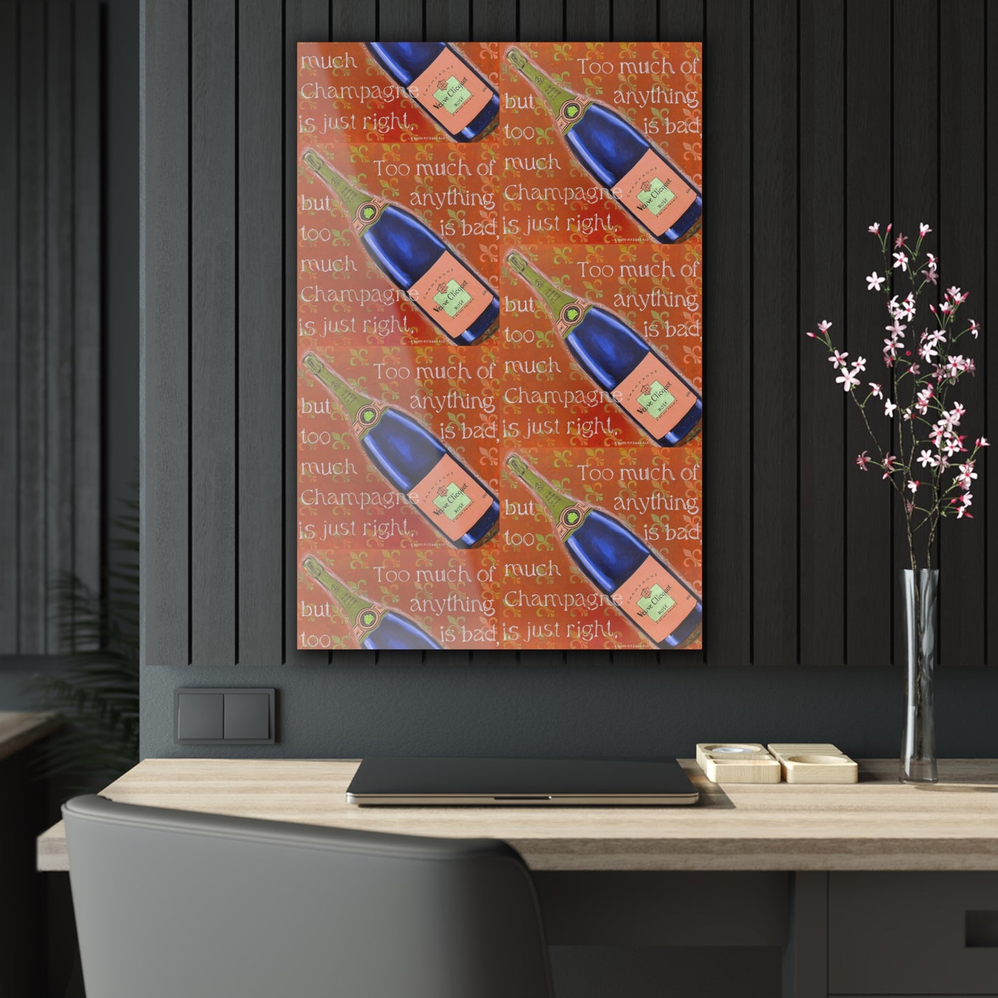 Too Much Champagne Acrylic Prints (citrus)