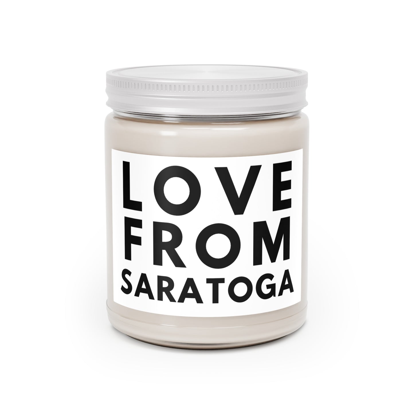 Custom Scented Candle - Love From Saratoga, 9oz Aromatic Gift