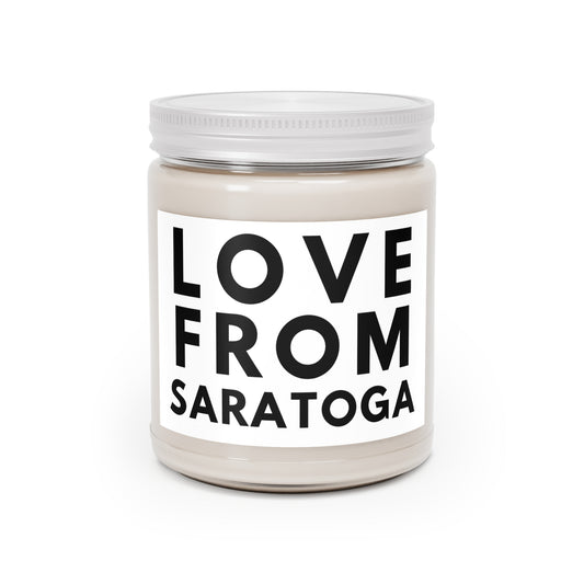 Custom Scented Candle - Love From Saratoga, 9oz Aromatic Gift