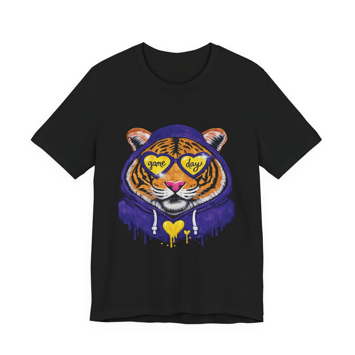 Game Day Hoodie + Sunglasses Tiger Jersey Short Sleeve Tee Blue + Orange