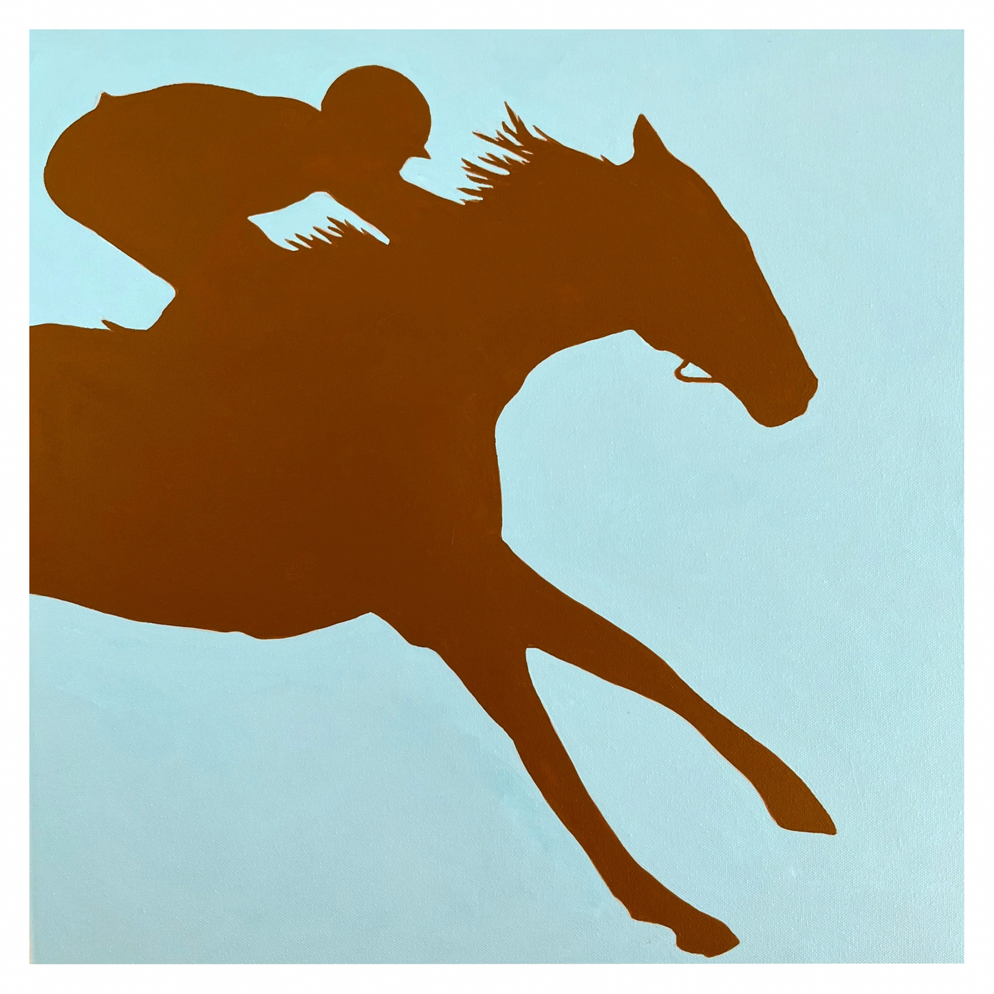 Race Horse Victory Silhouettes Prints