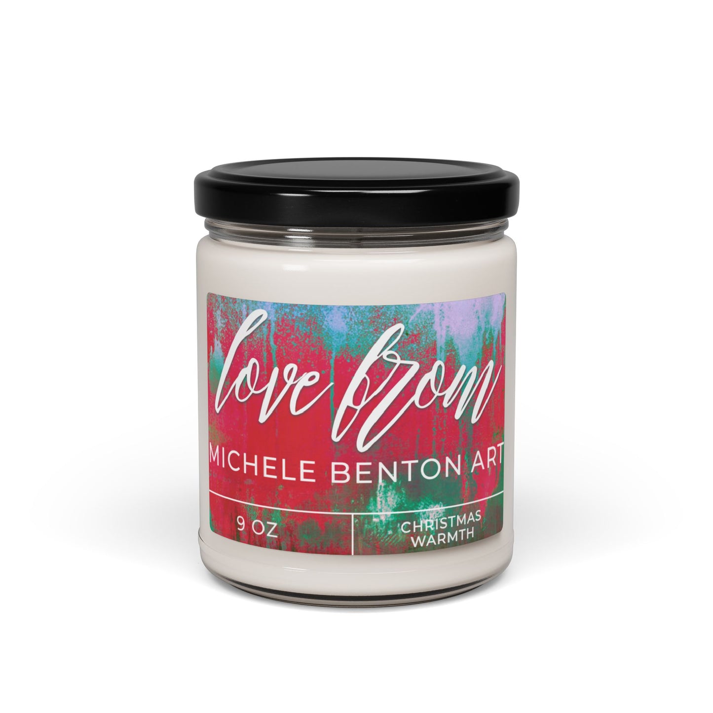 Love From Michele Benton Art Christmas Warmth Scented Soy Candle, 9oz