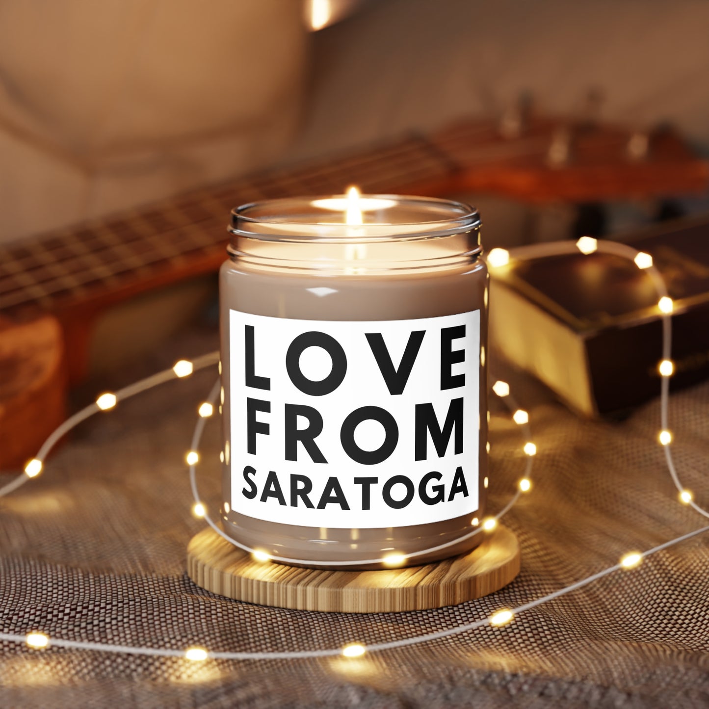 Custom Scented Candle - Love From Saratoga, 9oz Aromatic Gift