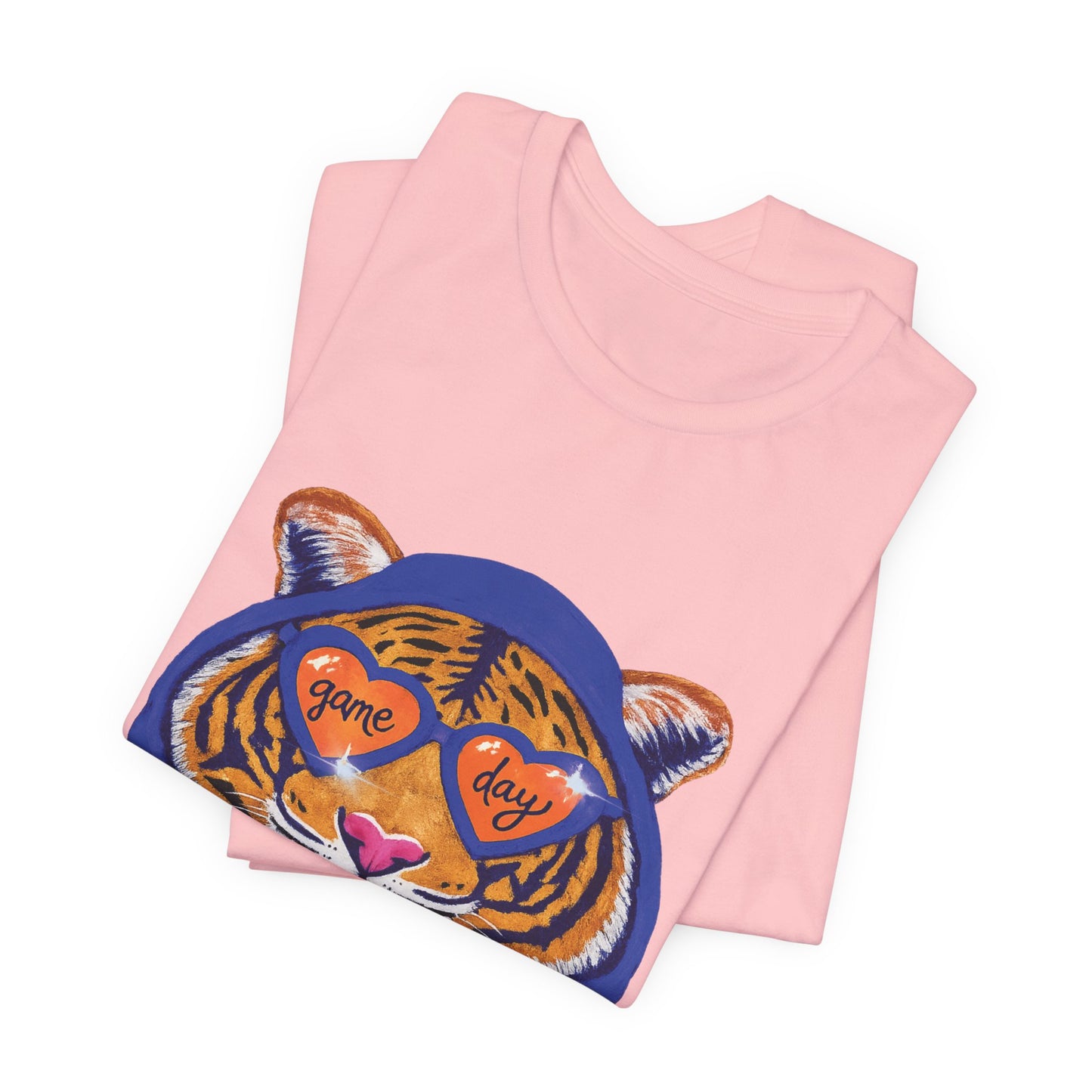 Game Day Hoodie + Sunglasses Tiger Jersey Short Sleeve Tee Blue + Orange