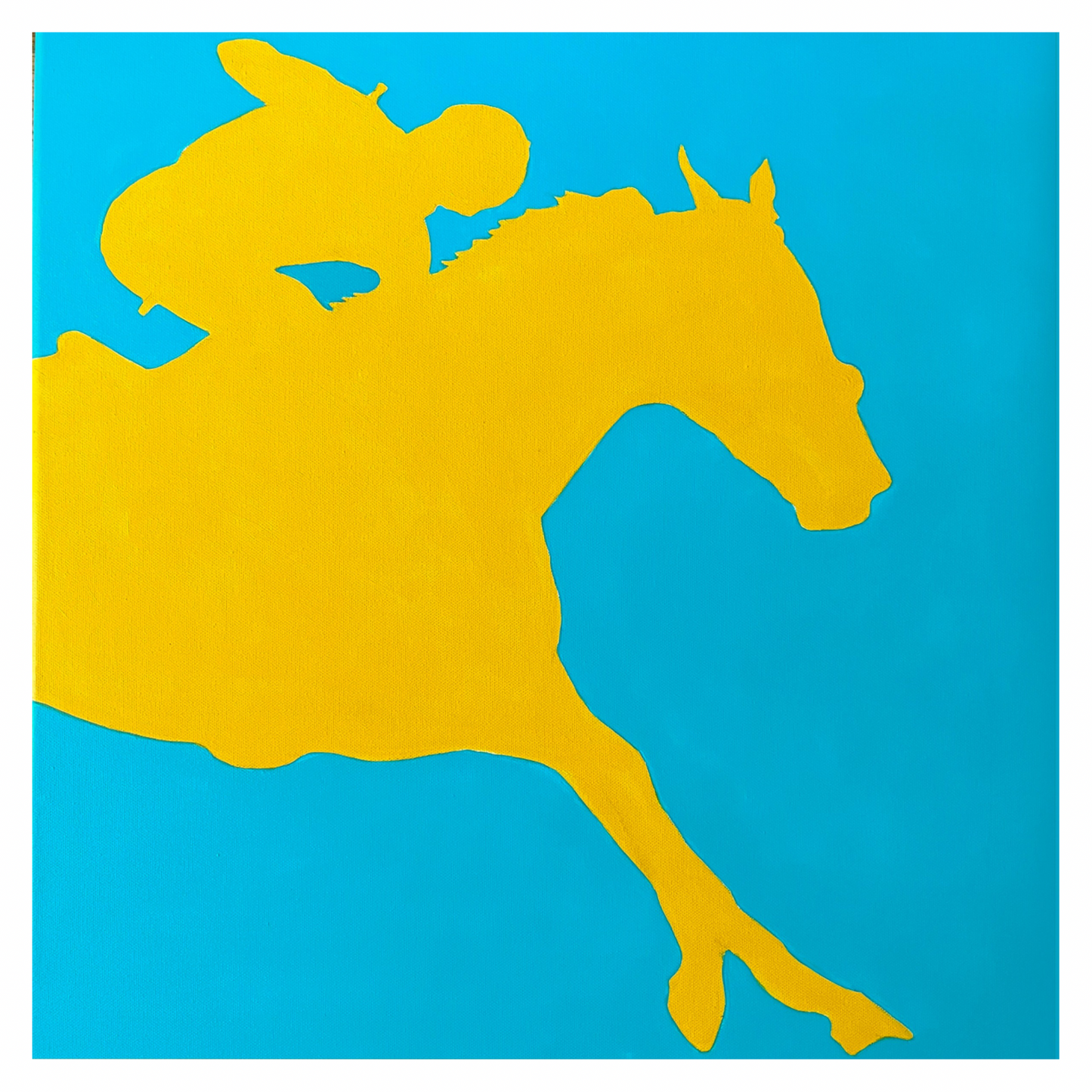 Framed Original Race Horse Victory Silhouettes