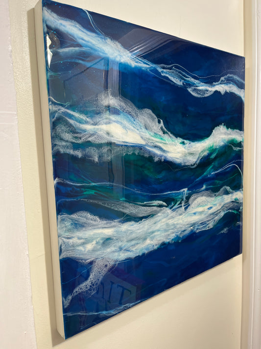 24x24 Resin Ocean Artwork