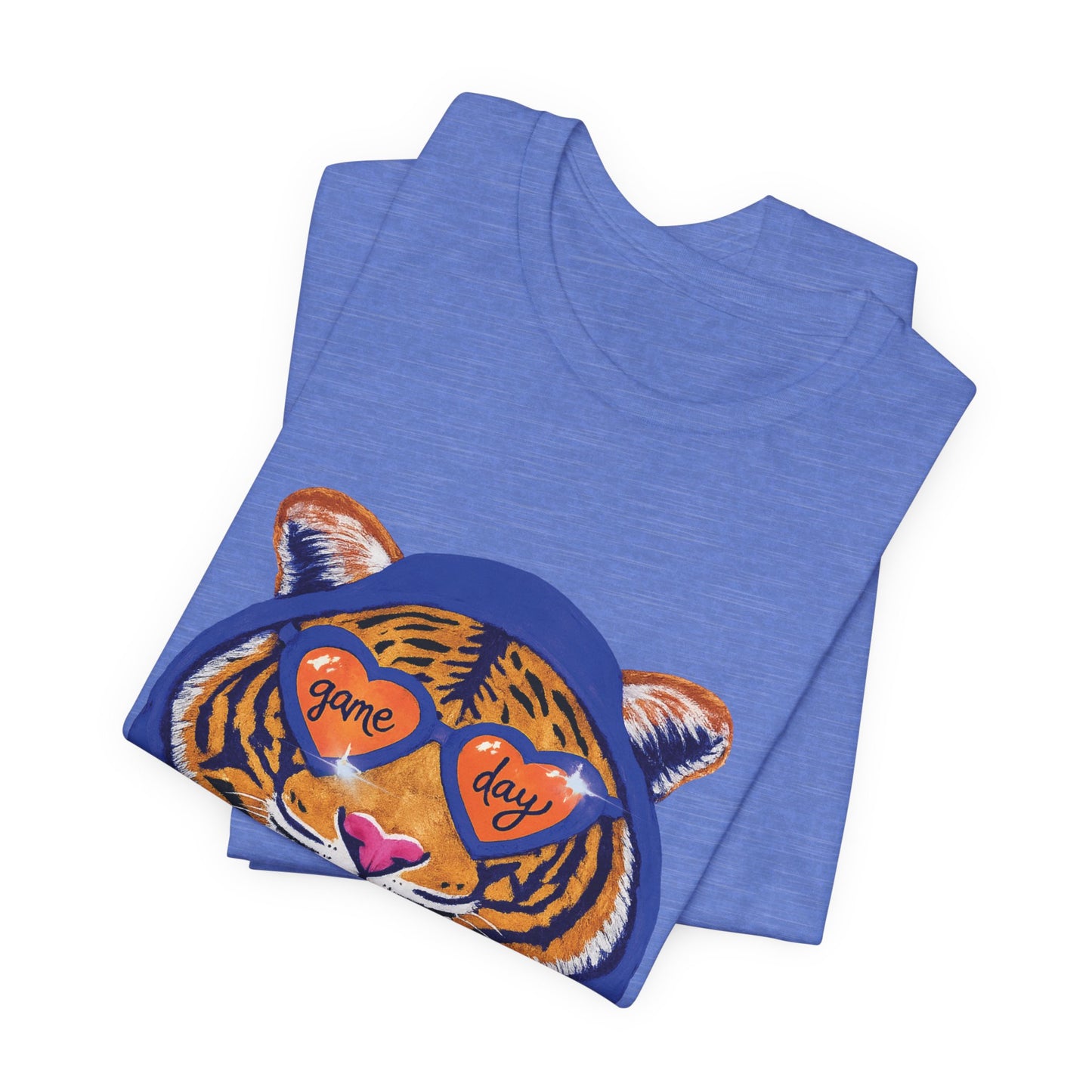 Game Day Hoodie + Sunglasses Tiger Jersey Short Sleeve Tee Blue + Orange
