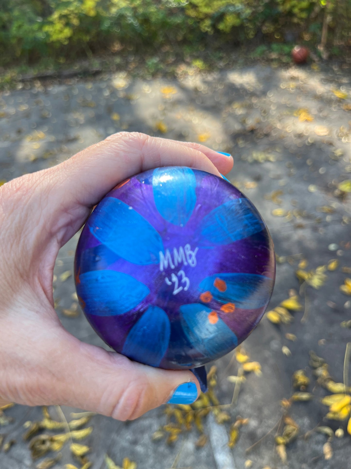 Hand Painted Abstract Christmas Ornament #4