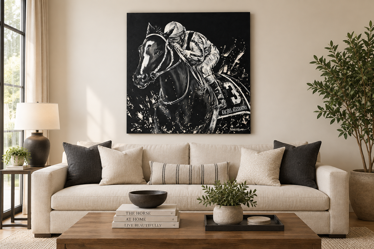 Rachel Alexandra: The Woodward — Original Painting | 36″ × 36″
