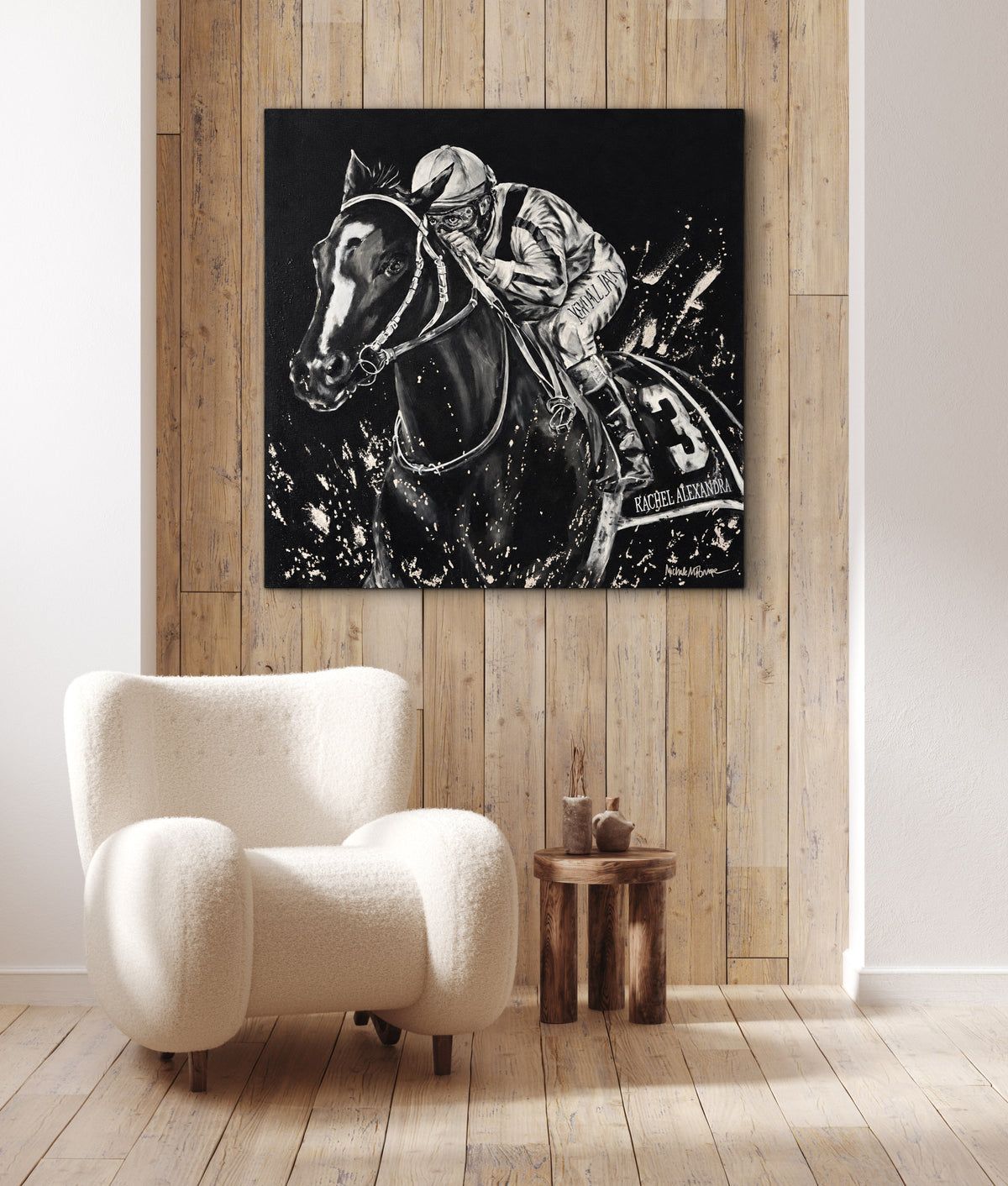 Rachel Alexandra: The Woodward — Original Painting | 36″ × 36″
