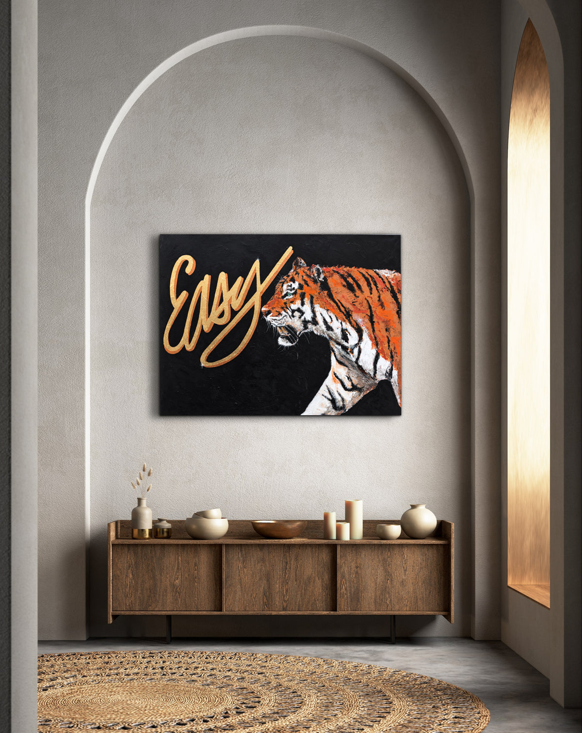 Easy Tiger Original Painting